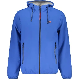 Blu Polyester Men's Jacket