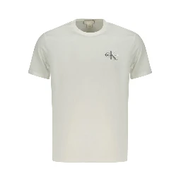 White Cotton Men T-Shirt