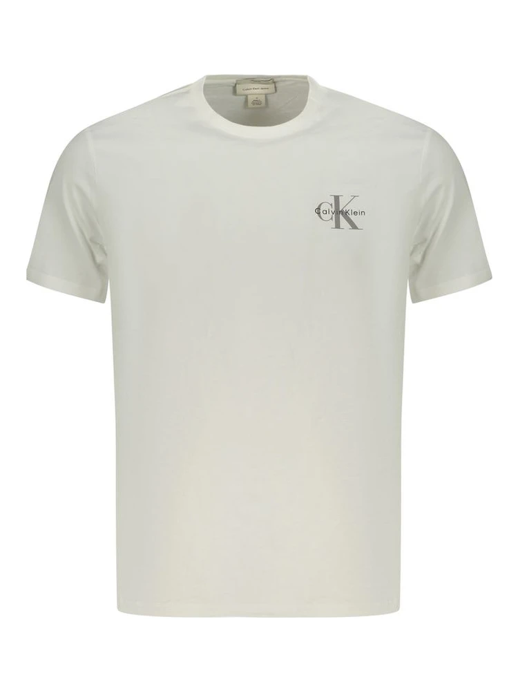 White Cotton Men T-Shirt