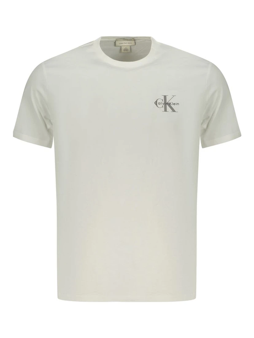White Cotton Men T-Shirt