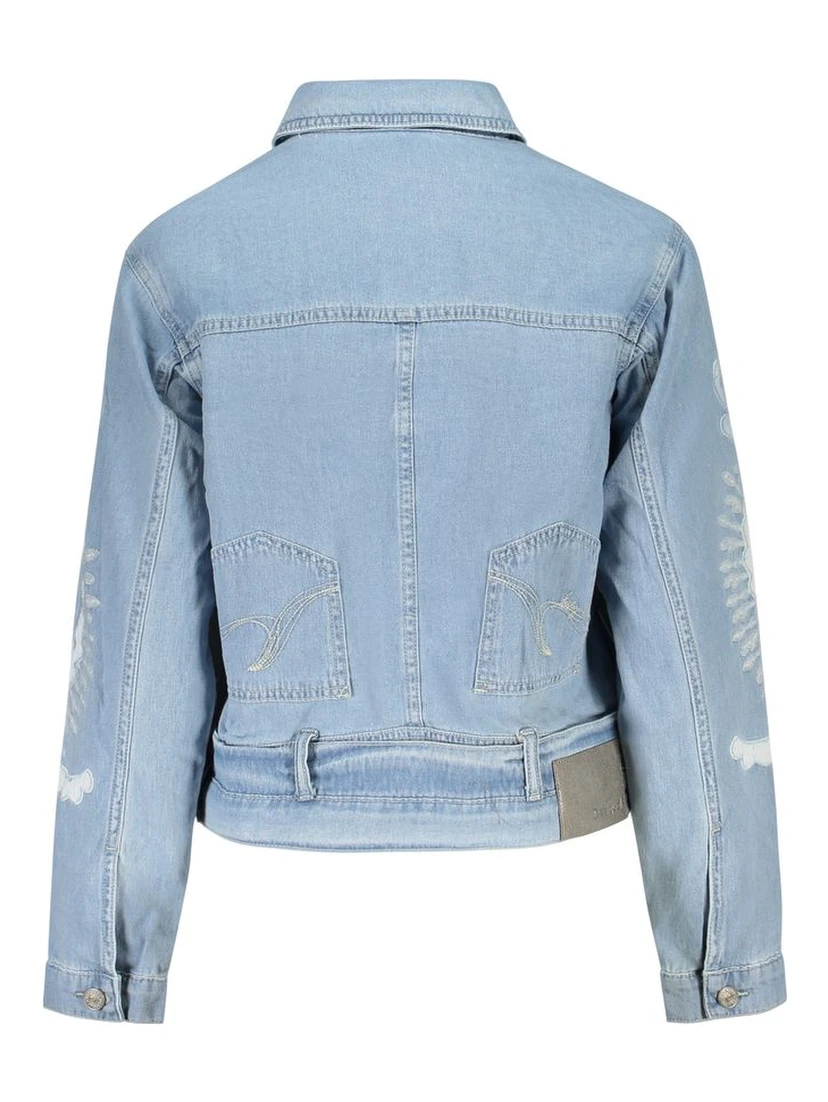 Azzurro Cotton Women Jacket