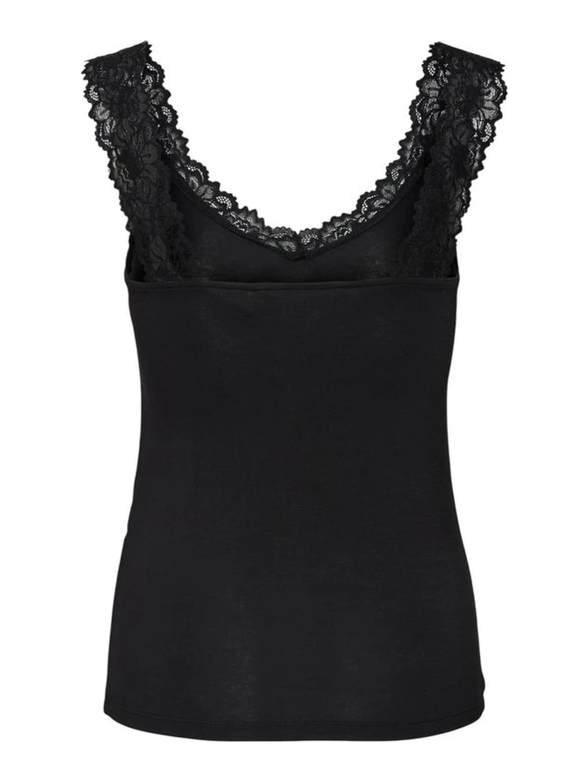 Black Viscose Tank Tops