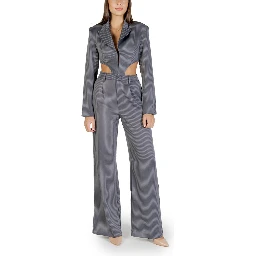 Gray Polyester Jumpsuit