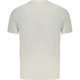 White Cotton Men T-Shirt