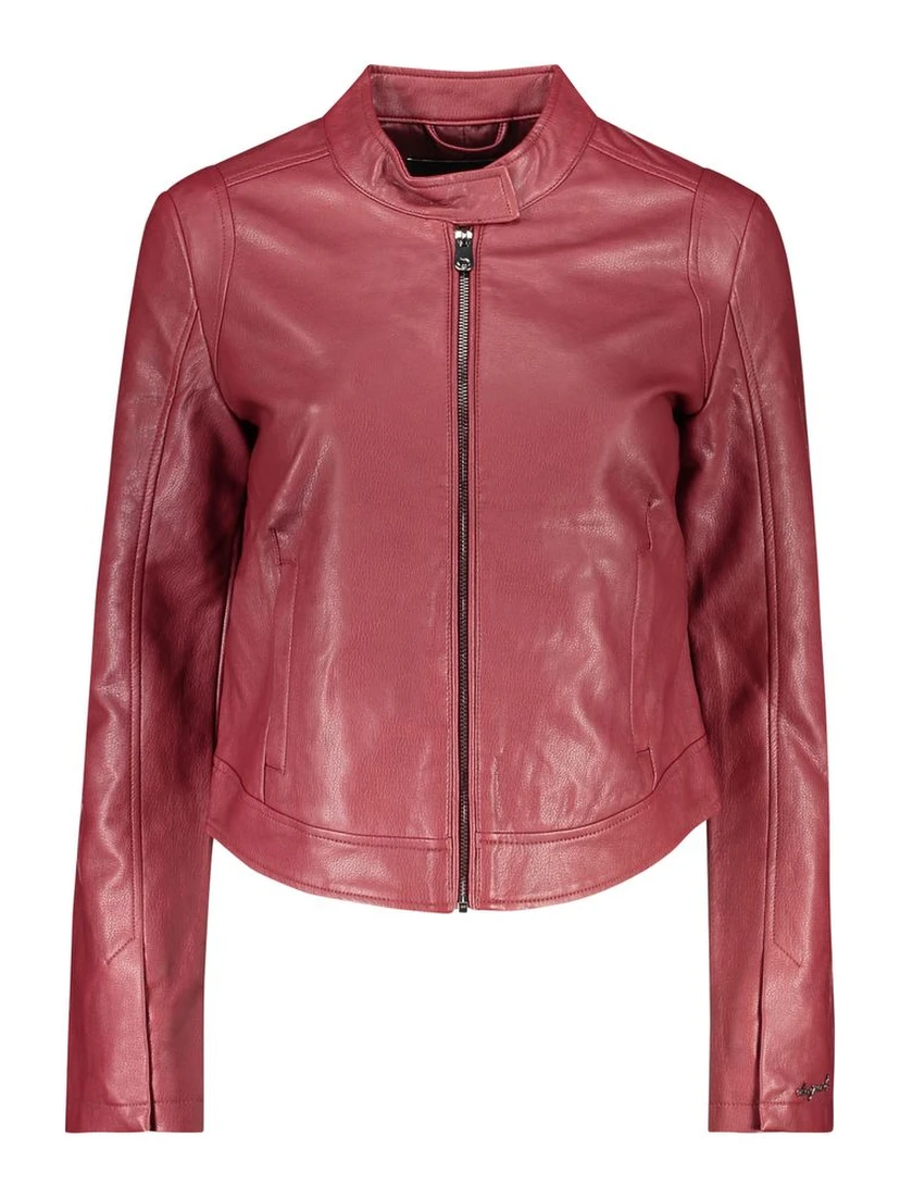 Rosso Polyurethane Women Jacket