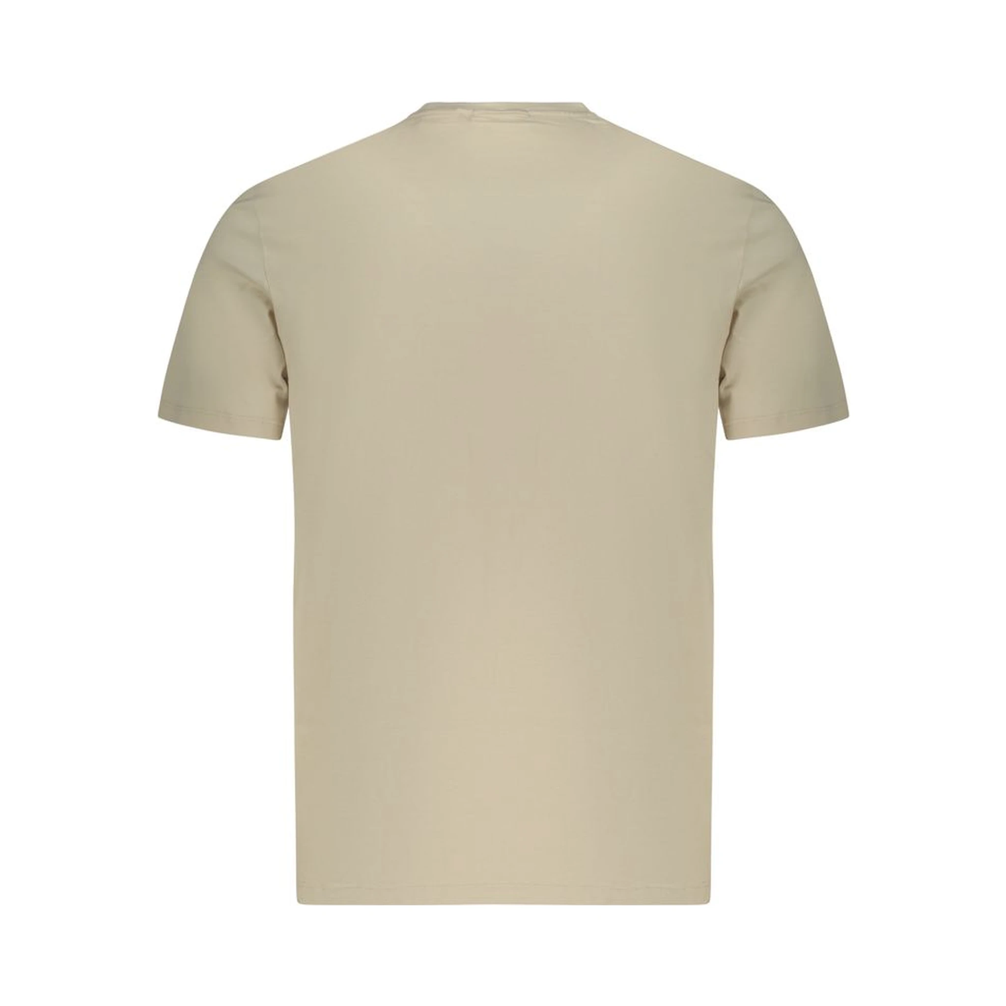 Beige Cotton Men T-Shirt