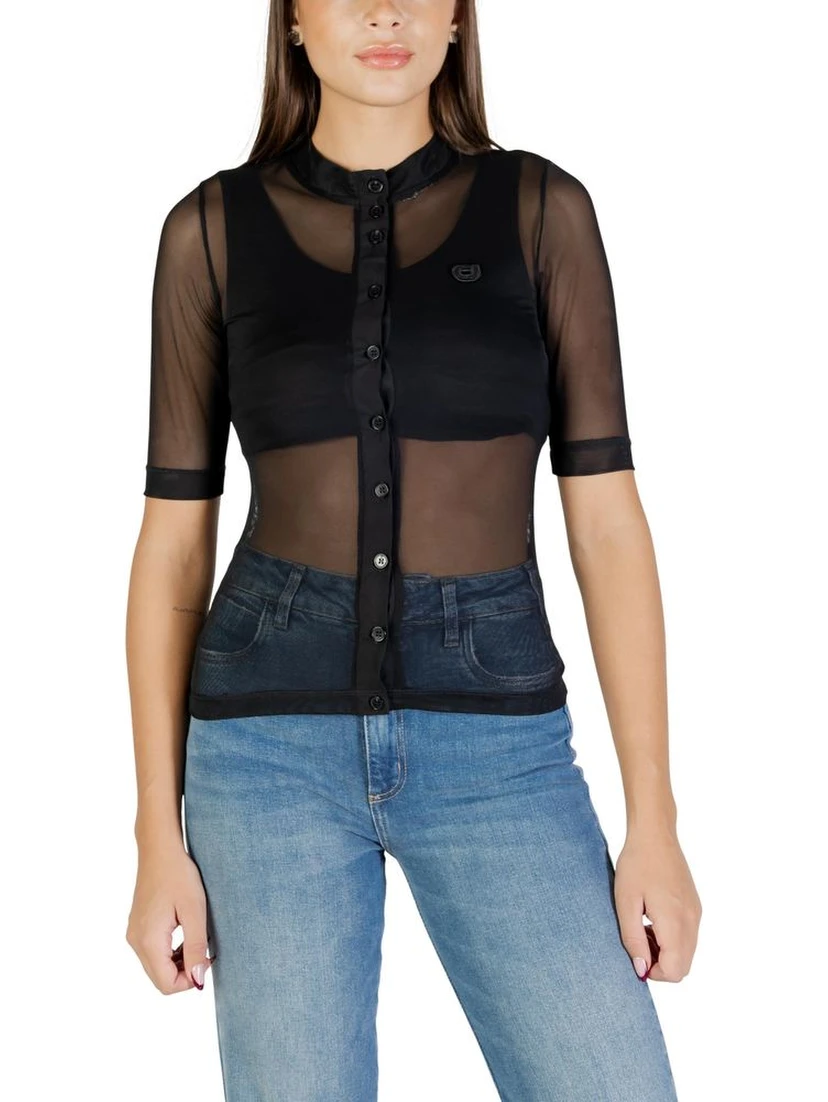 Black Polyester Blouse