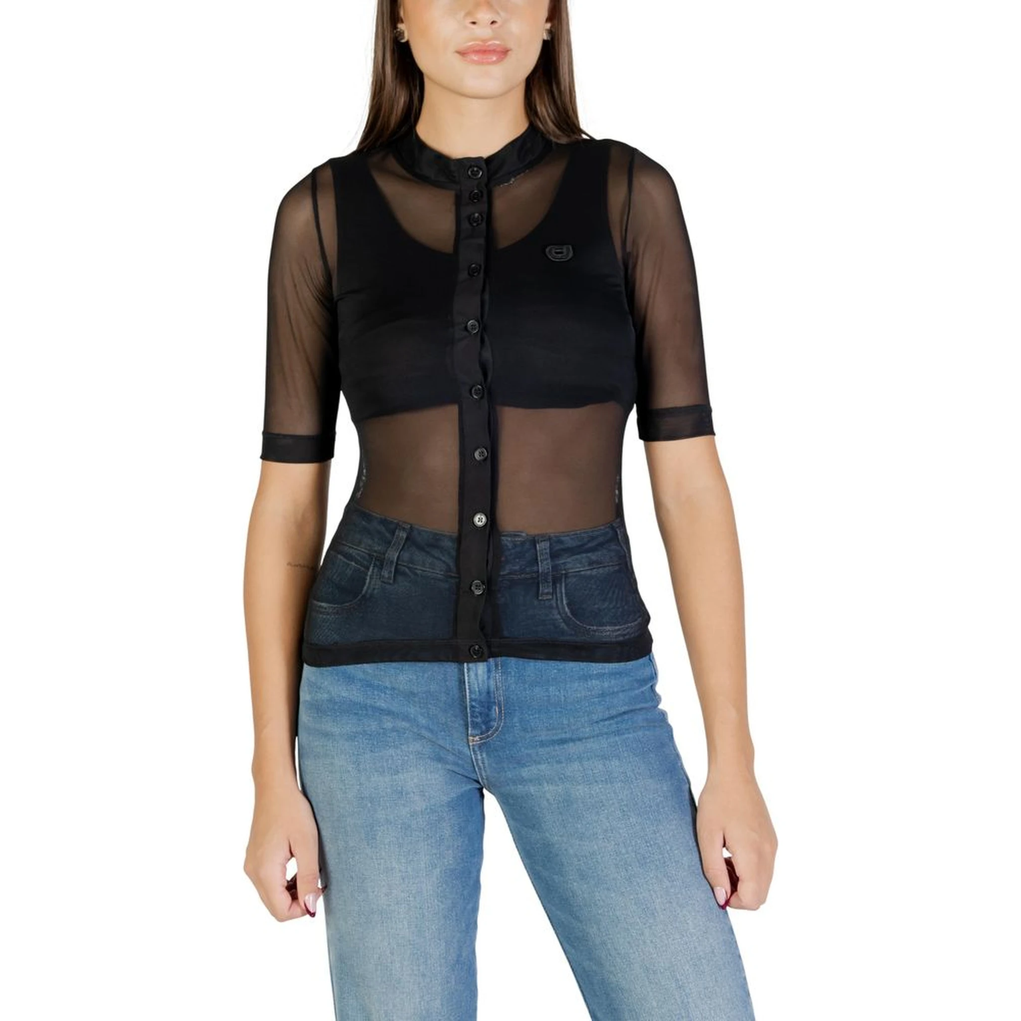 Black Polyester Blouse