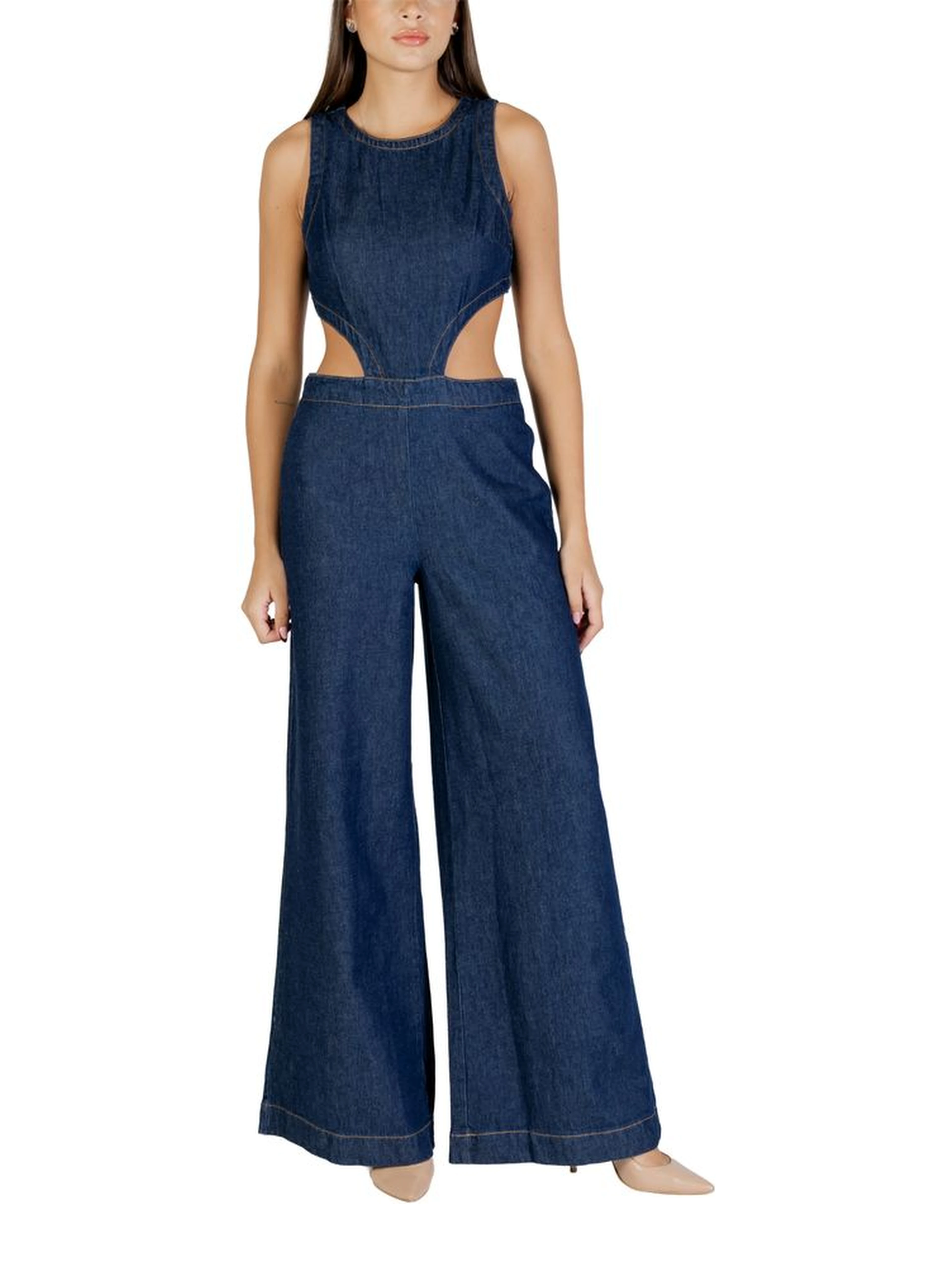Blue Cotton Jumpsuit