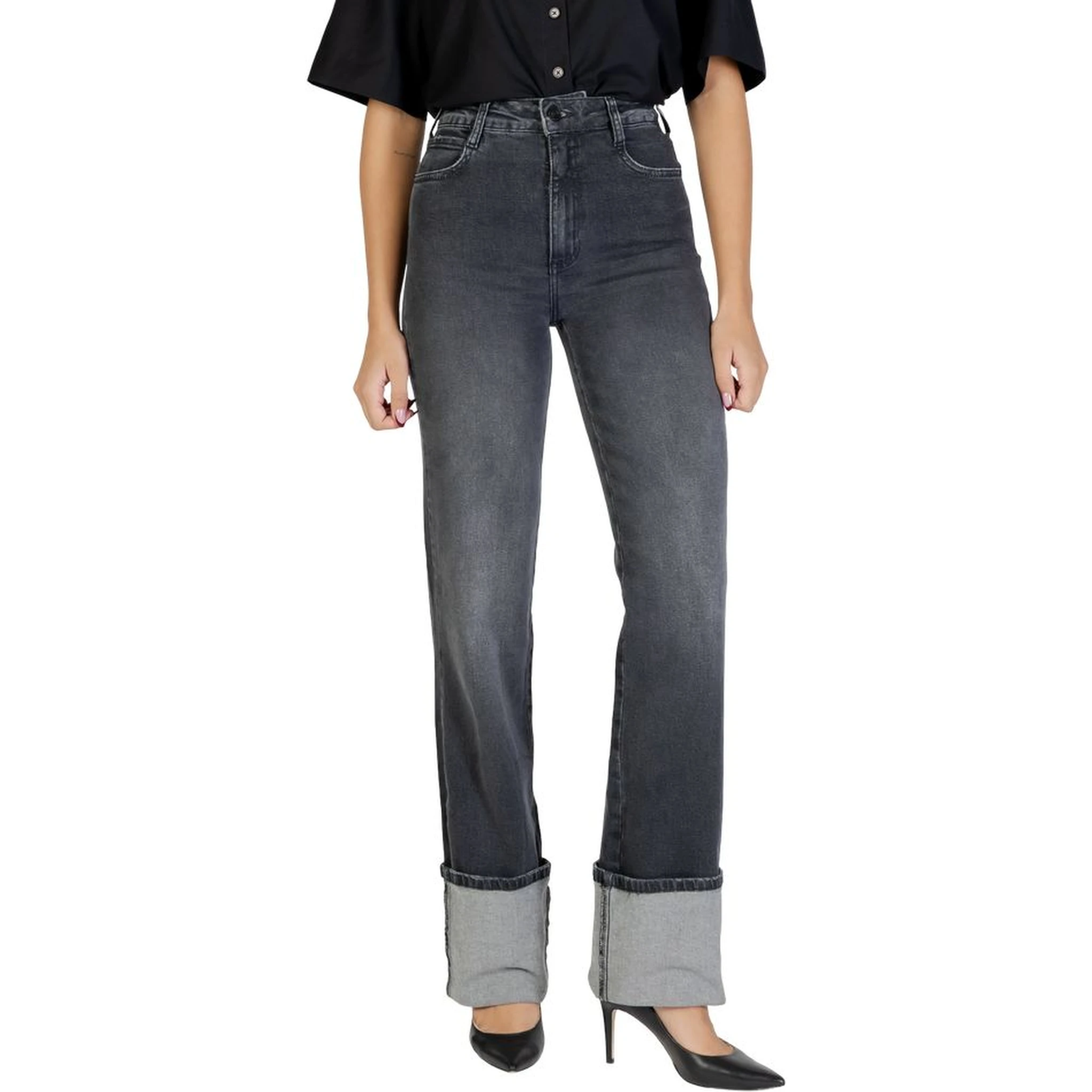 Black Cotton Skinny Jeans