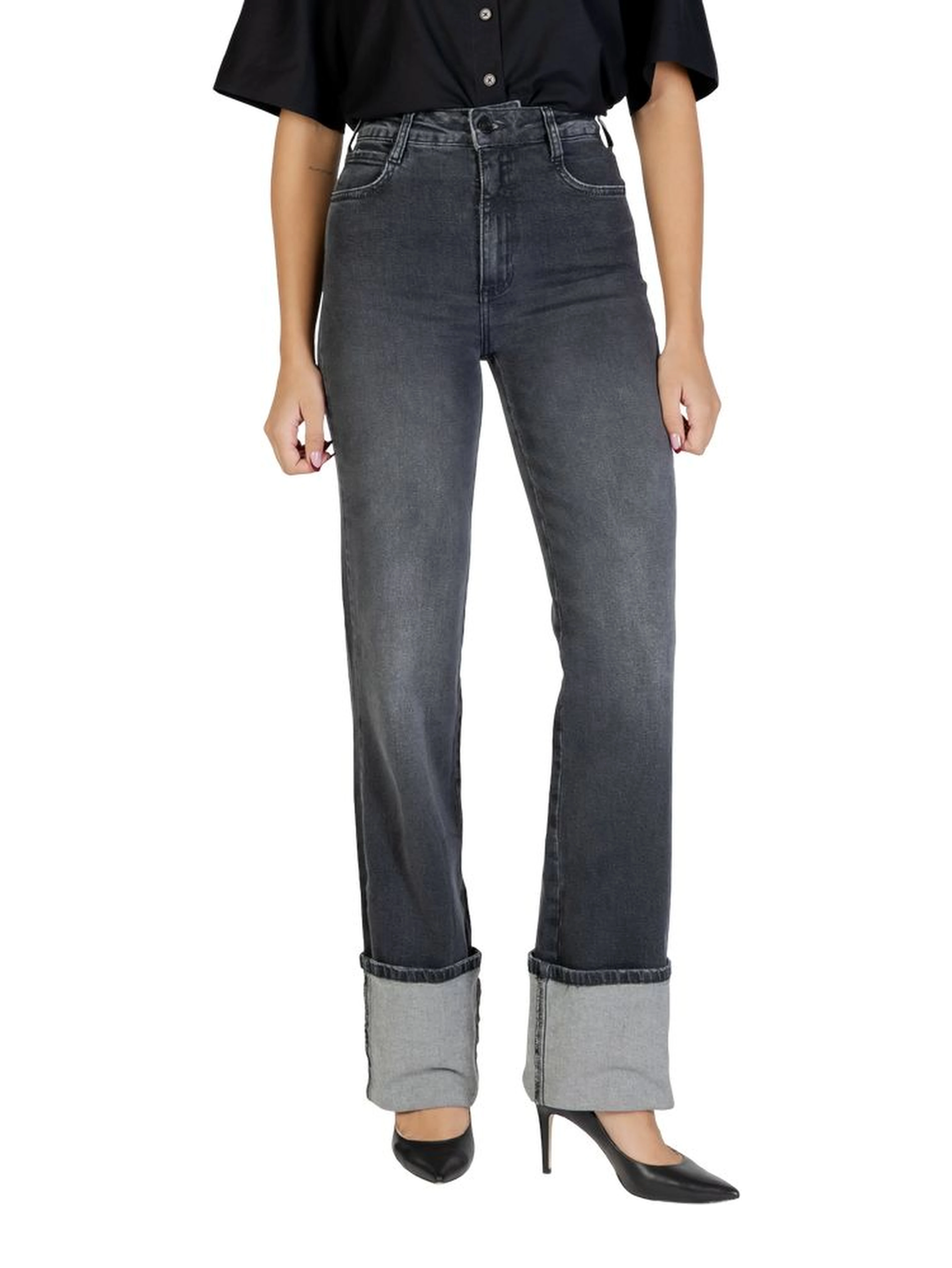 Black Cotton Skinny Jeans