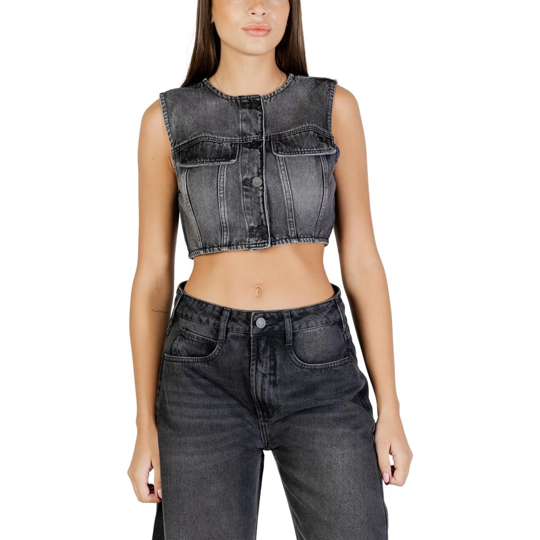Black Cotton Waistcoat