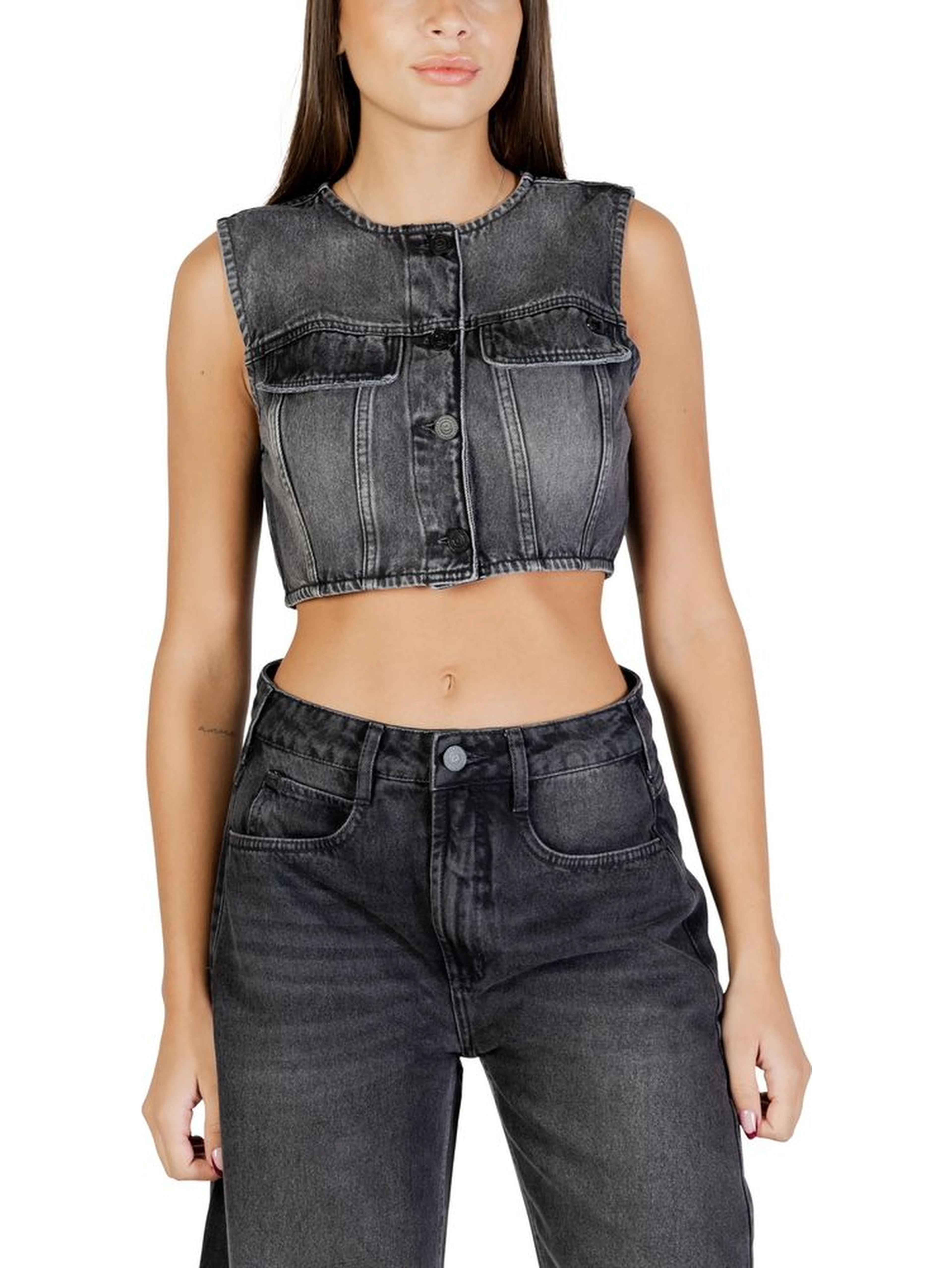 Black Cotton Waistcoat