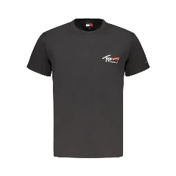 Black Cotton Men T-Shirt