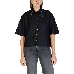 Black Viscose Shortsleeve Shirt