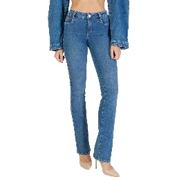 Blue Cotton Skinny Jeans