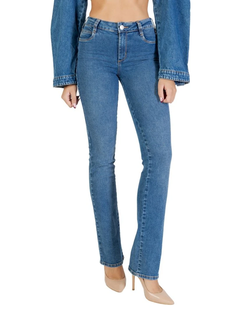 Blue Cotton Skinny Jeans