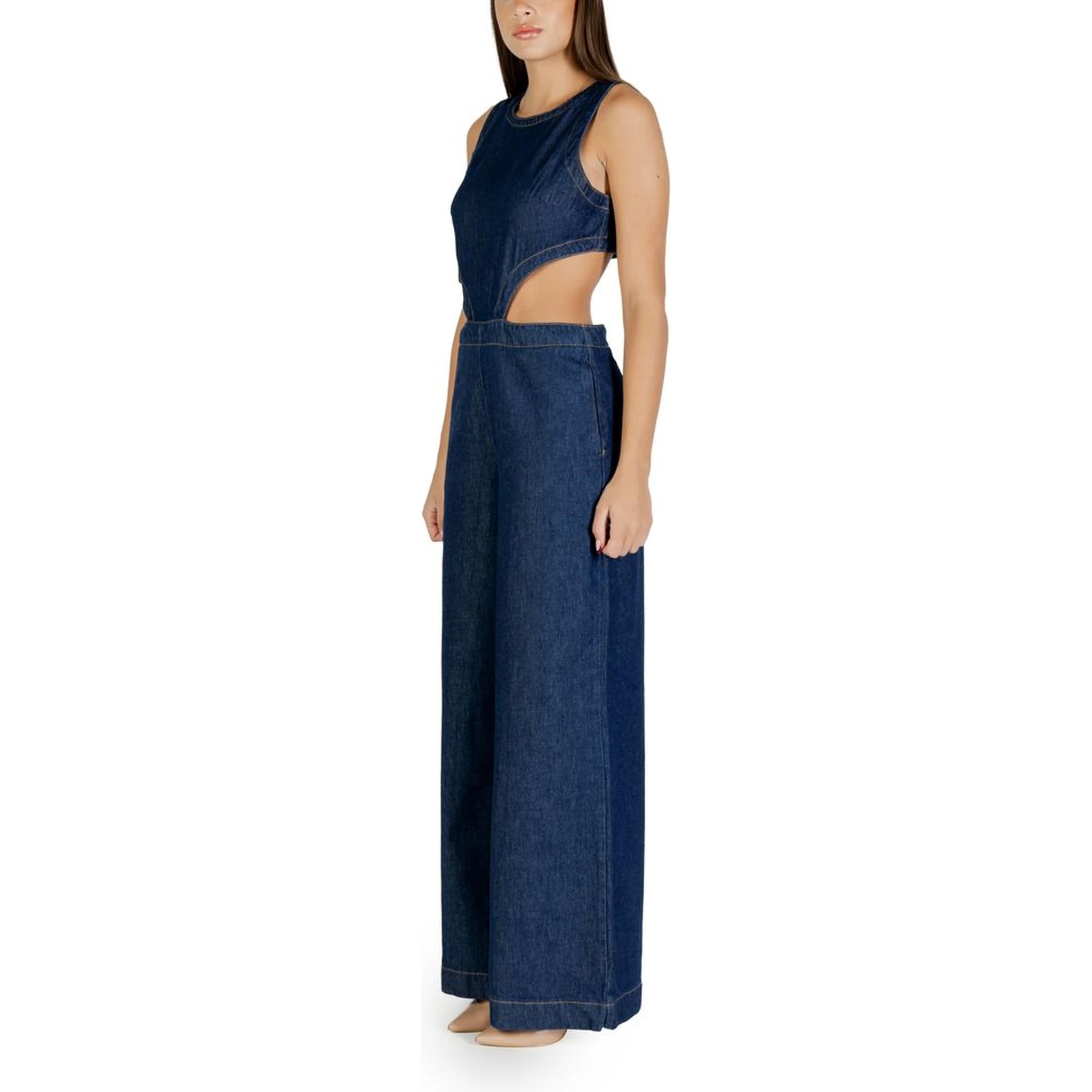 Blue Cotton Jumpsuit