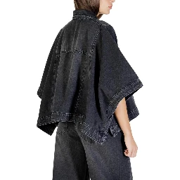 Black Cotton Denim Jacket
