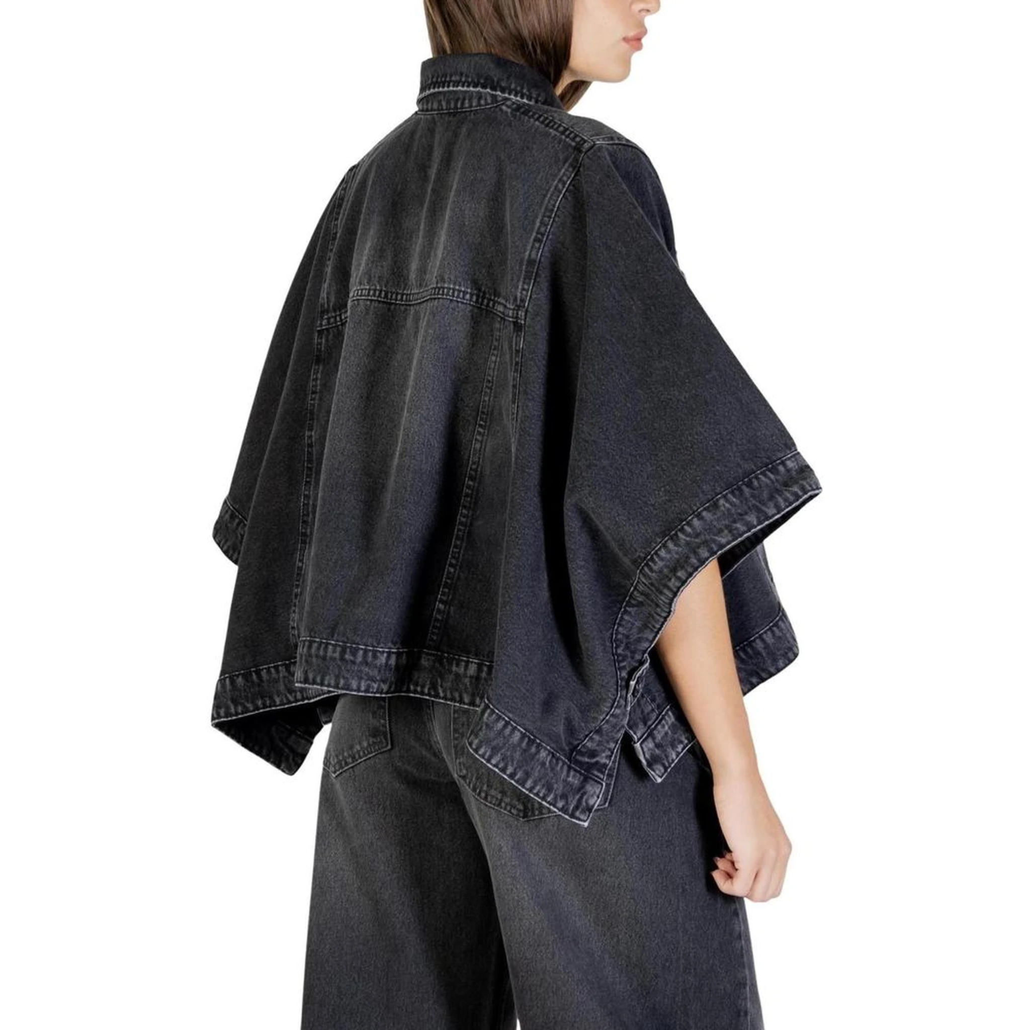Black Cotton Denim Jacket