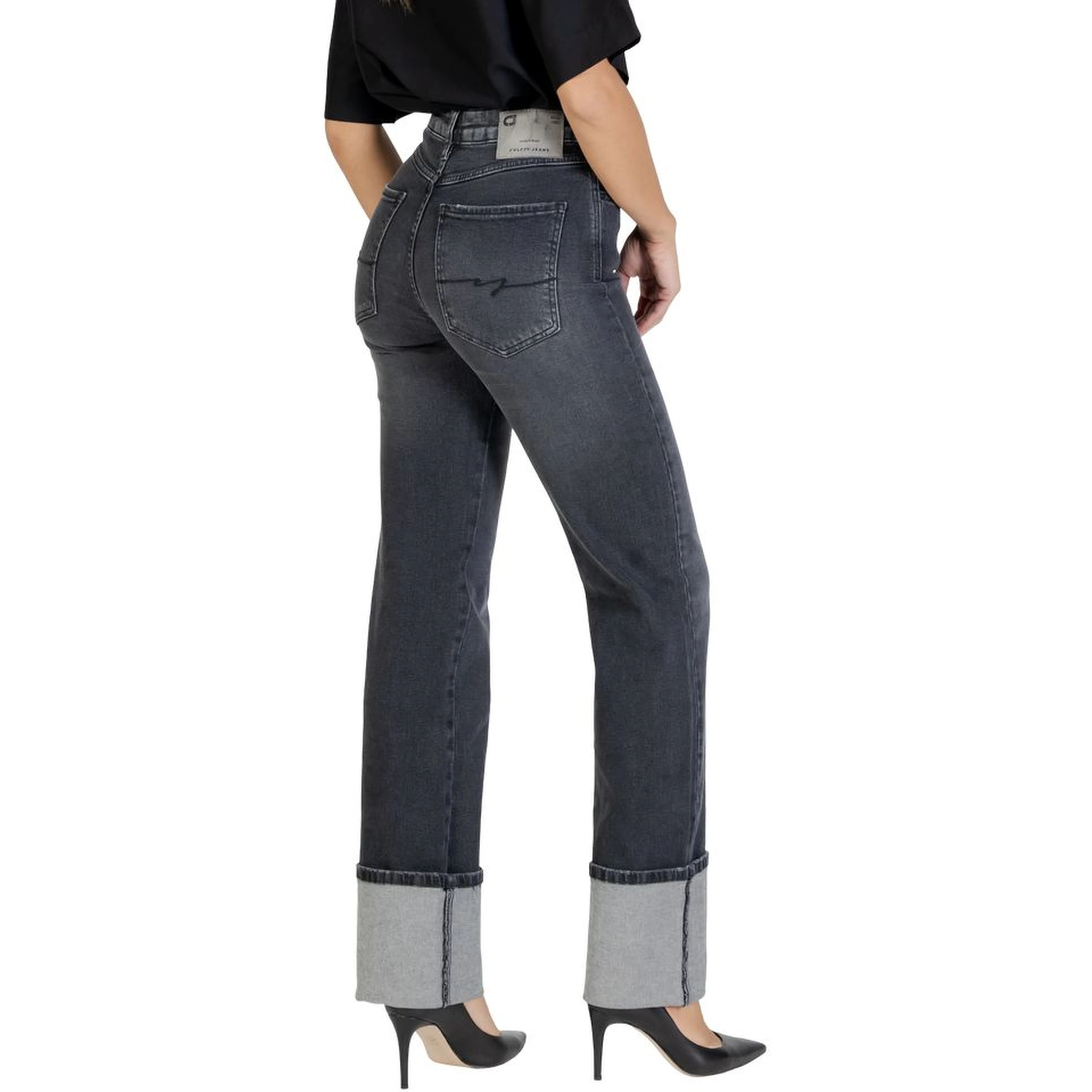 Black Cotton Skinny Jeans