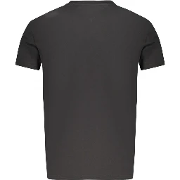Black Cotton Men T-Shirt
