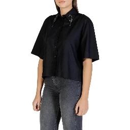 Black Viscose Shortsleeve Shirt