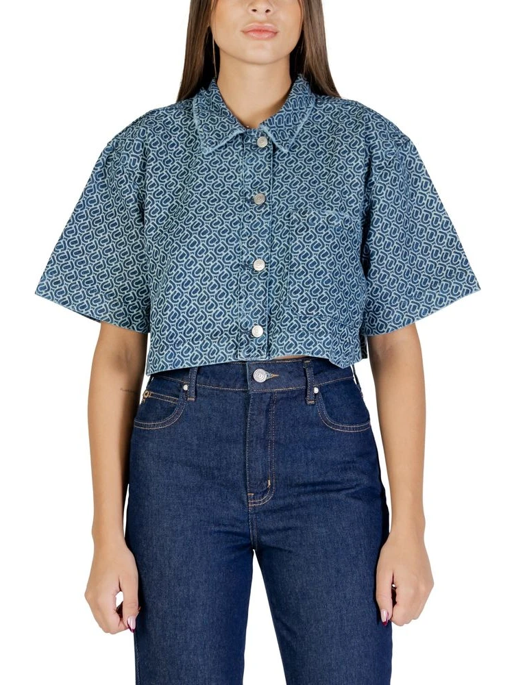 Blue Cotton Shortsleeve Shirt