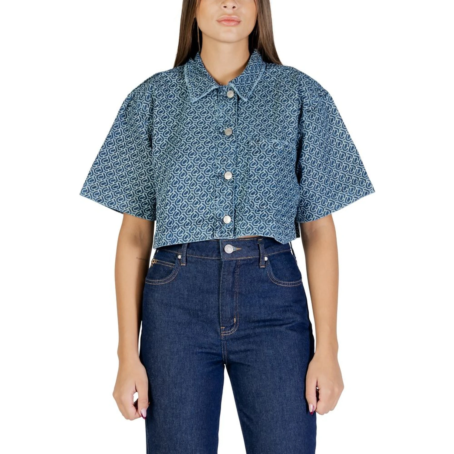 Blue Cotton Shortsleeve Shirt