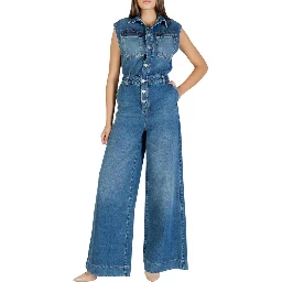 Blue Cotton Jumpsuit