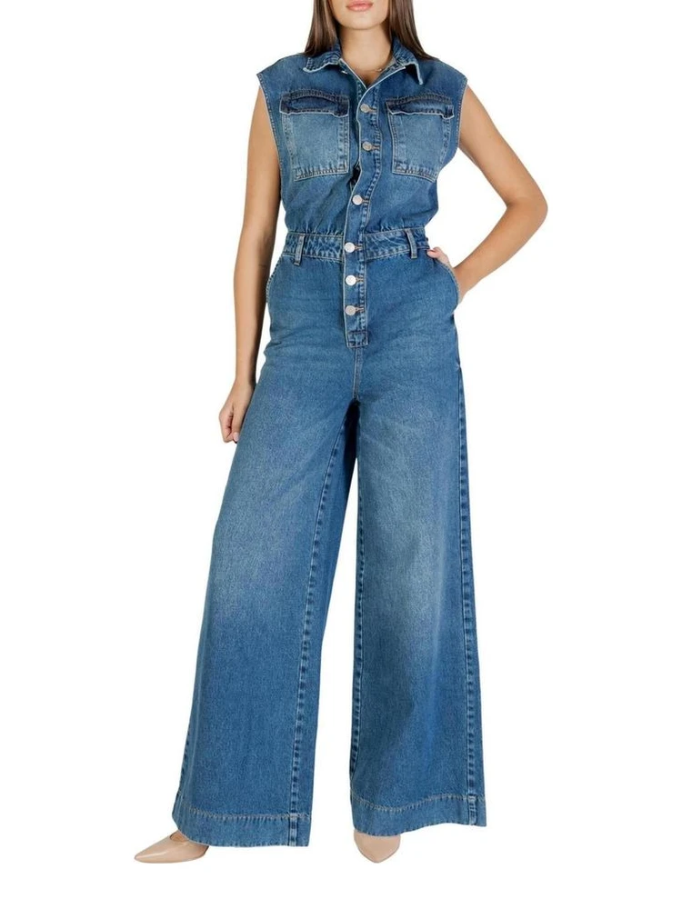 Blue Cotton Jumpsuit