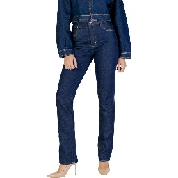 Blue Cotton Skinny Jeans