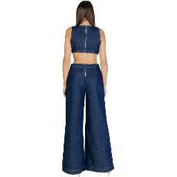Blue Cotton Jumpsuit