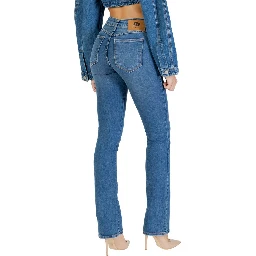 Blue Cotton Skinny Jeans