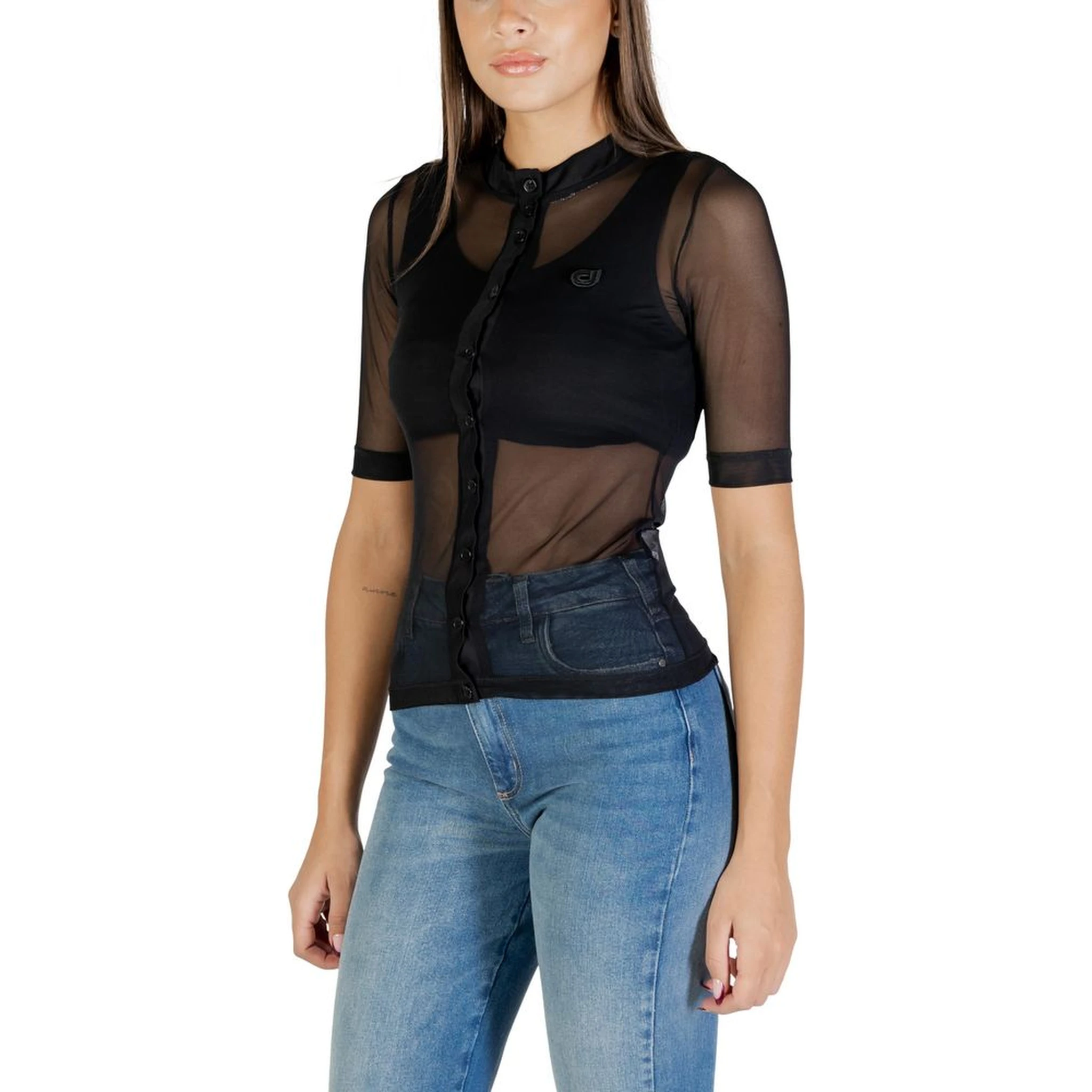 Black Polyester Blouse