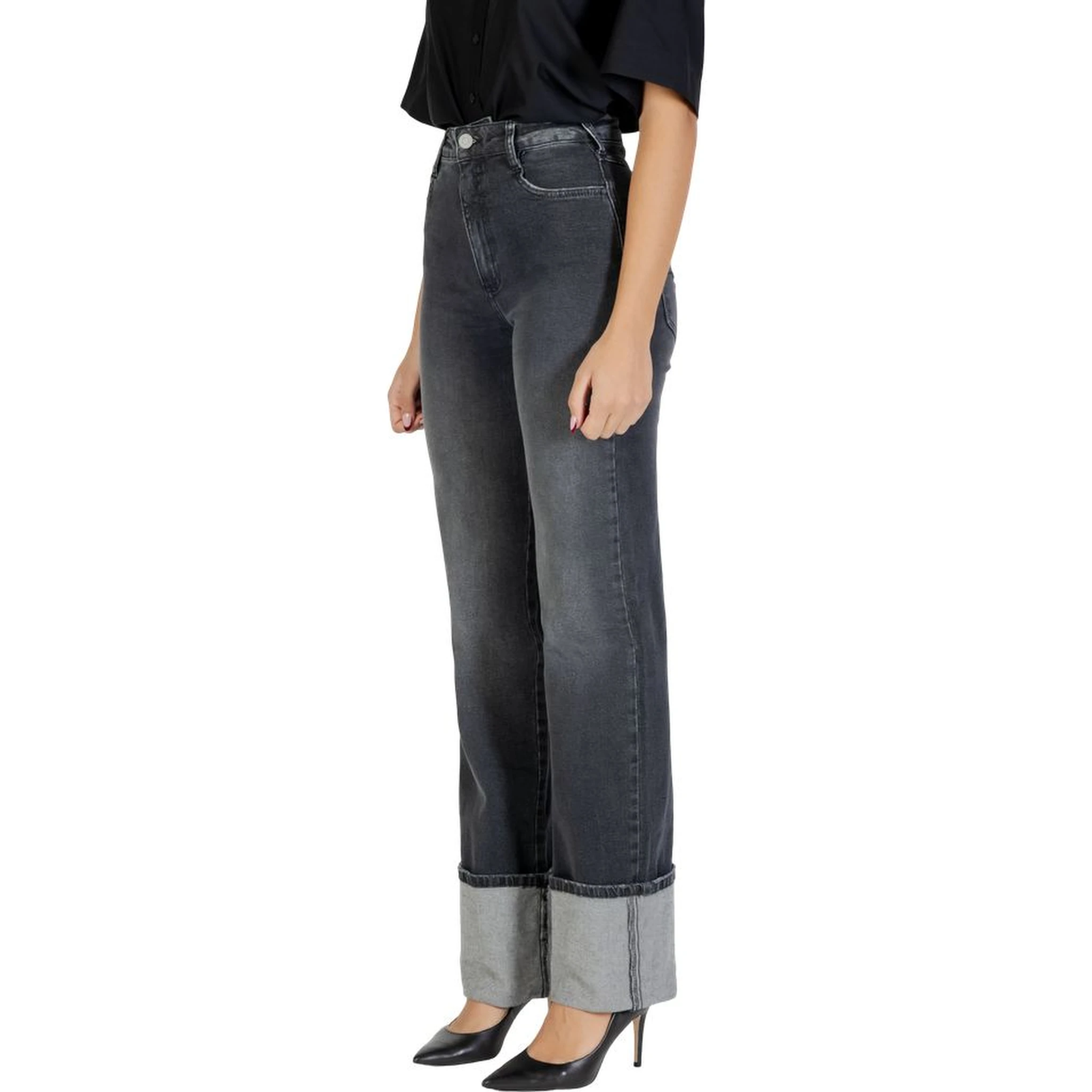 Black Cotton Skinny Jeans