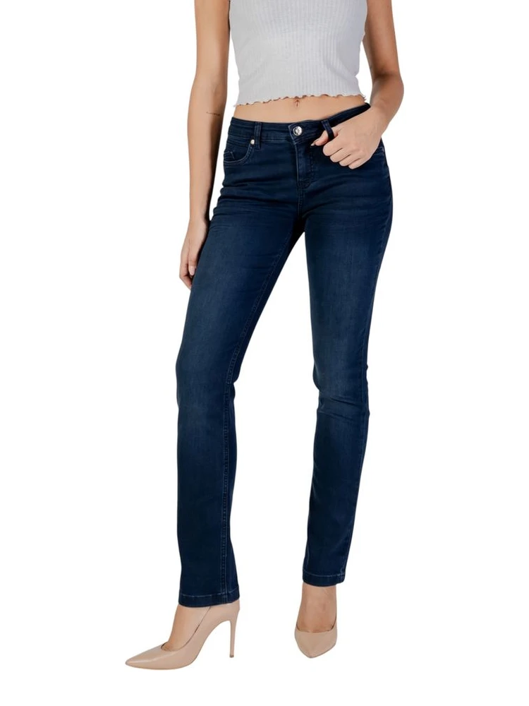 Blue Cotton Skinny Jeans