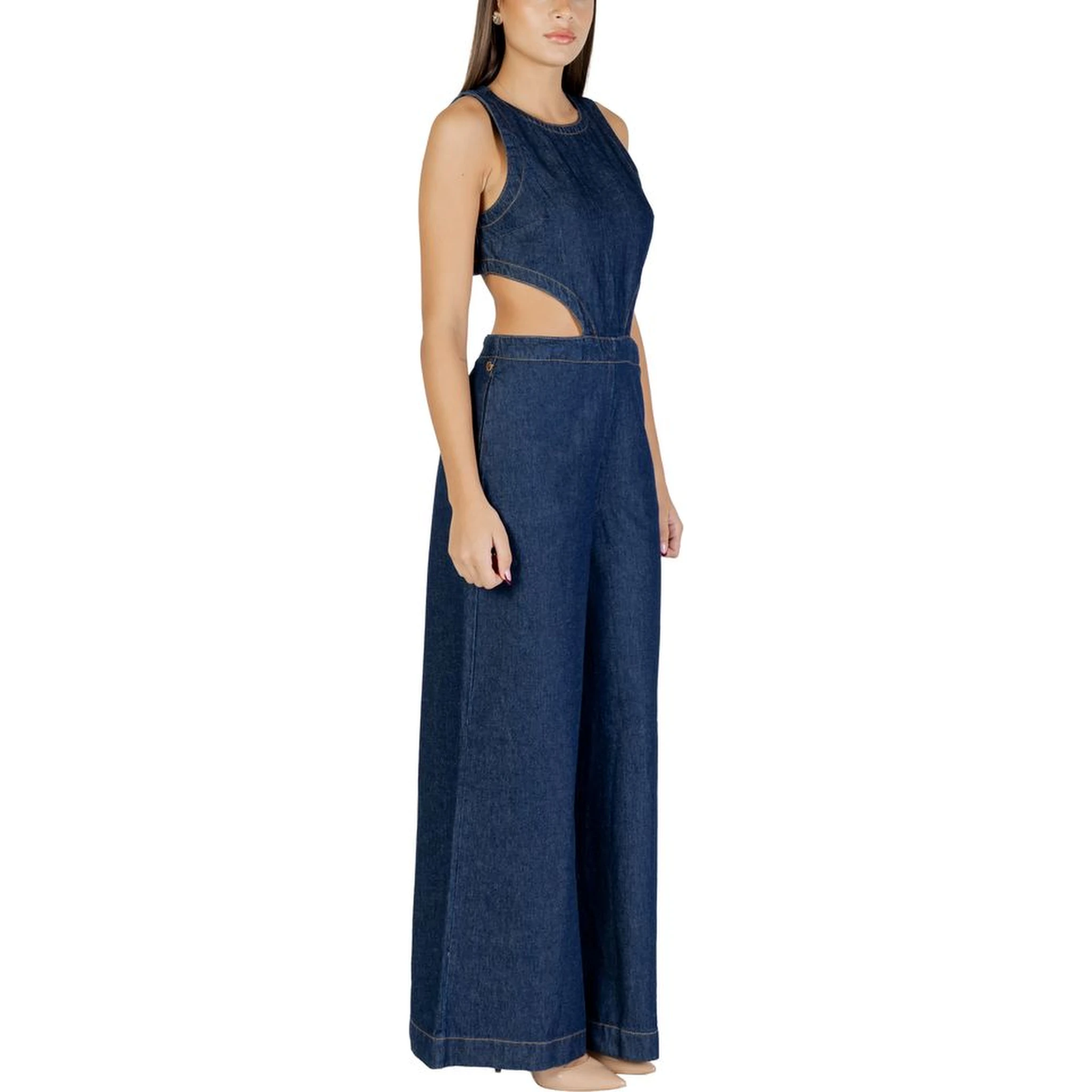 Blue Cotton Jumpsuit