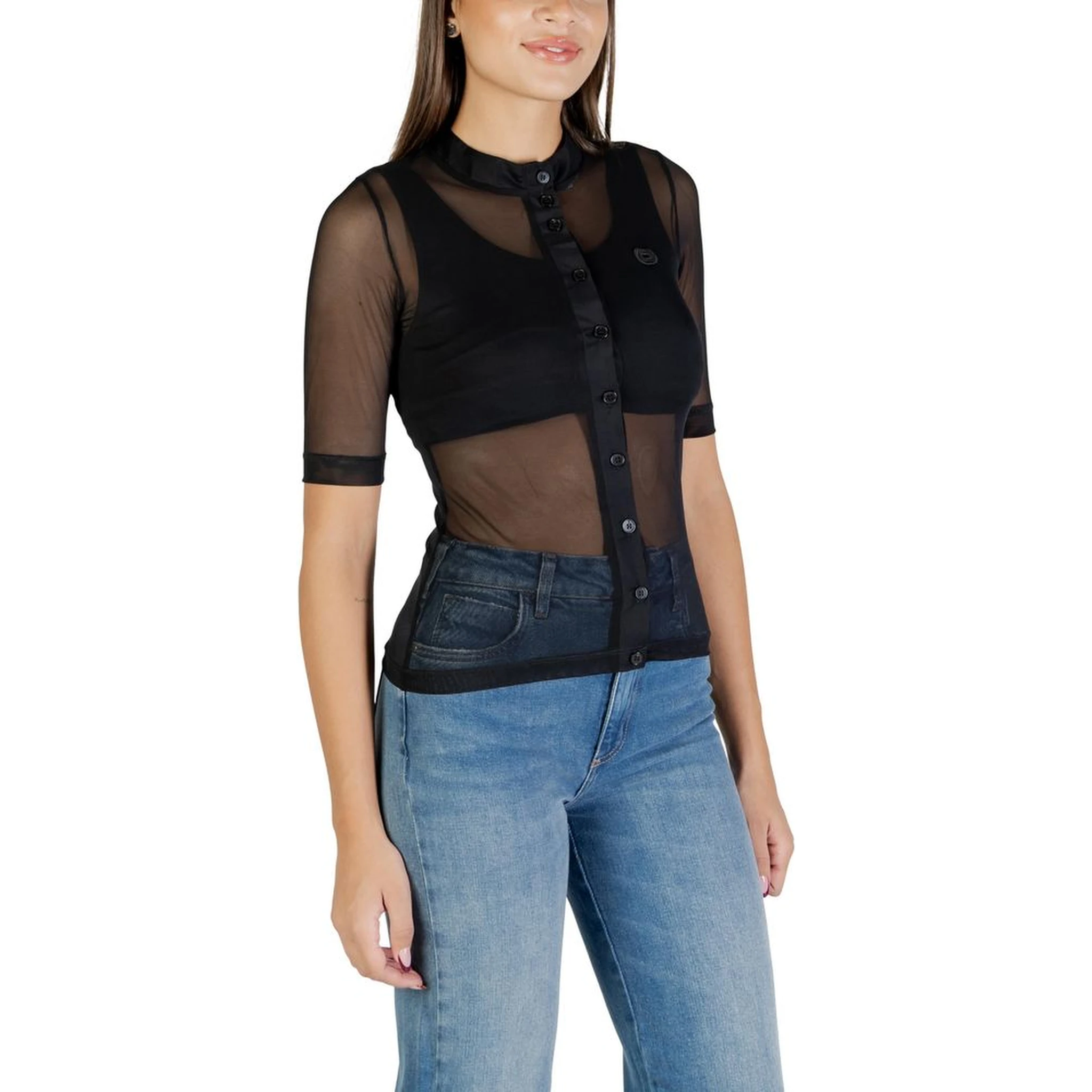 Black Polyester Blouse