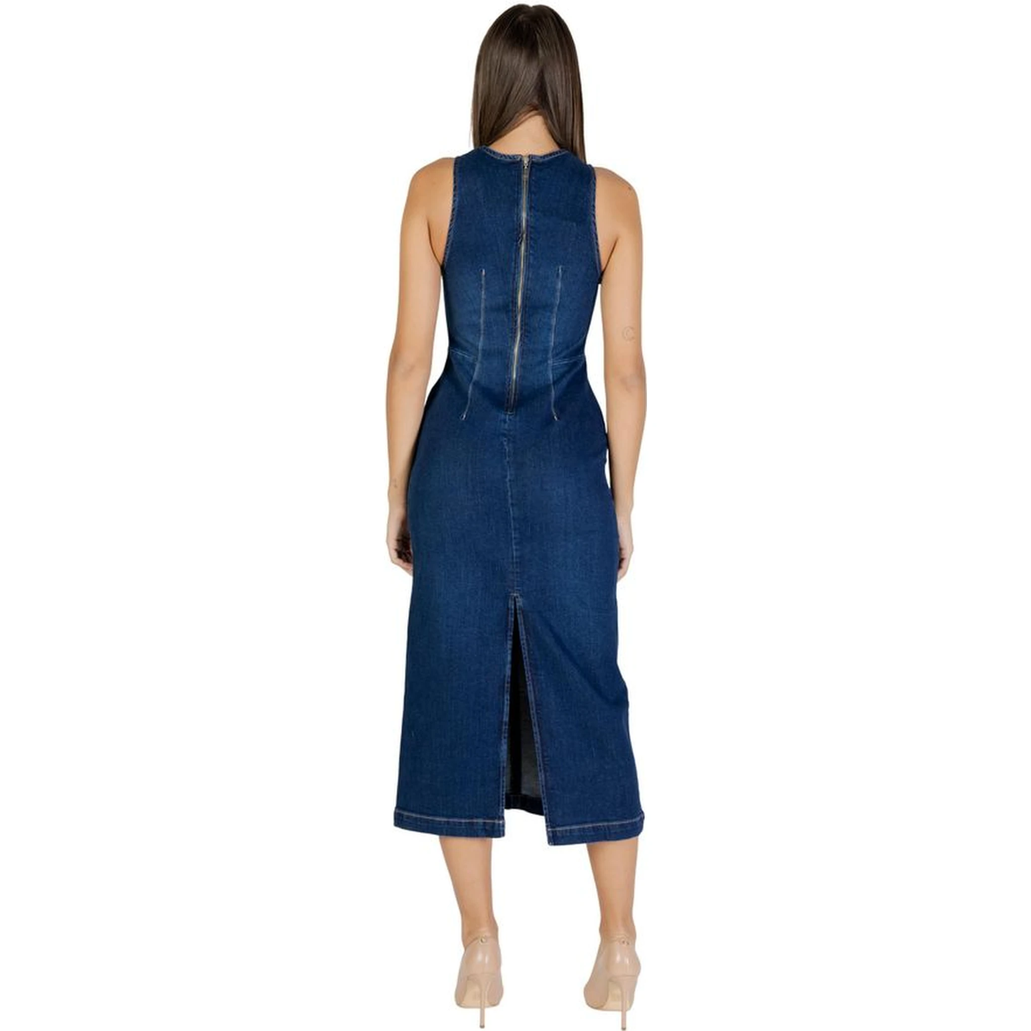 Blue Cotton Long Dress