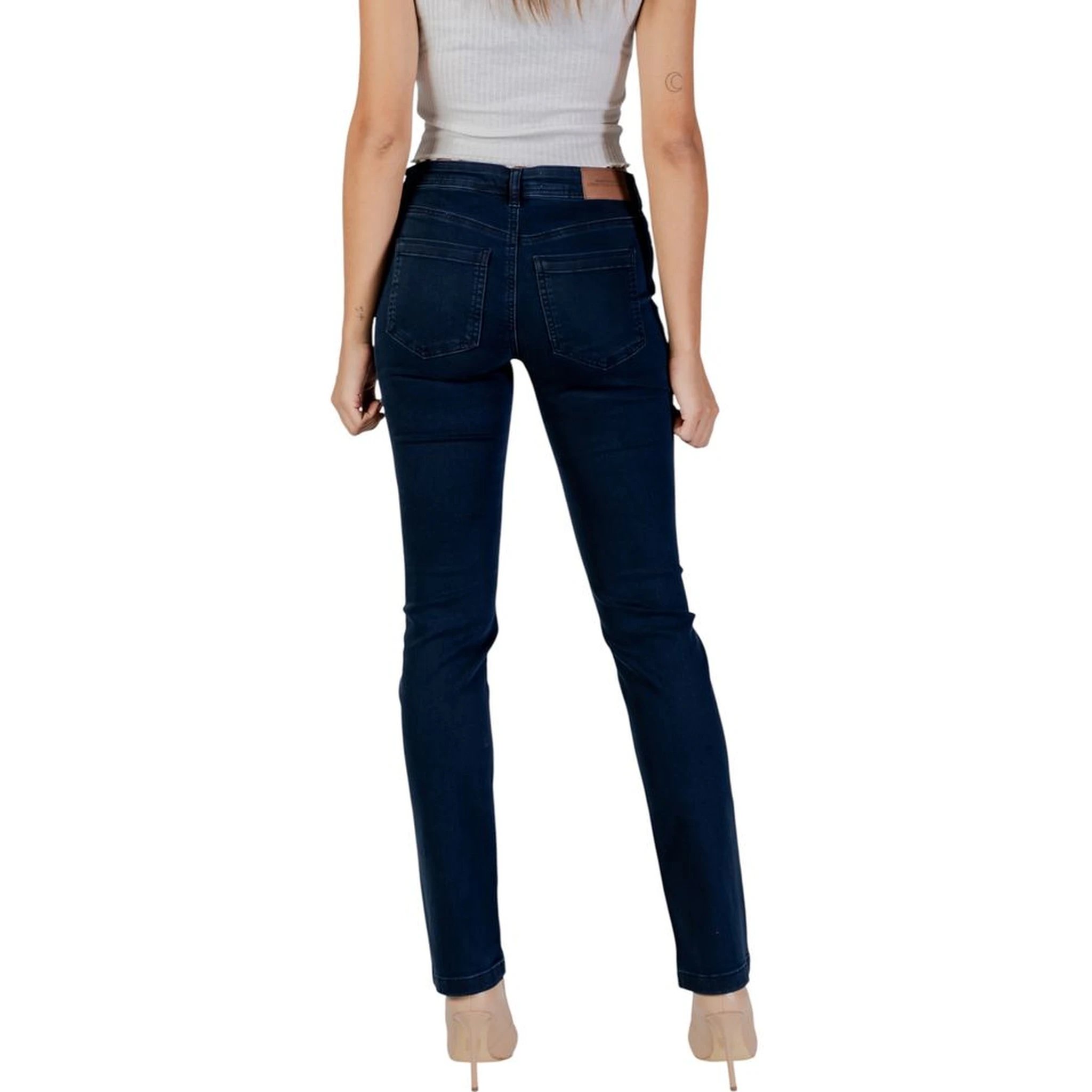 Blue Cotton Skinny Jeans