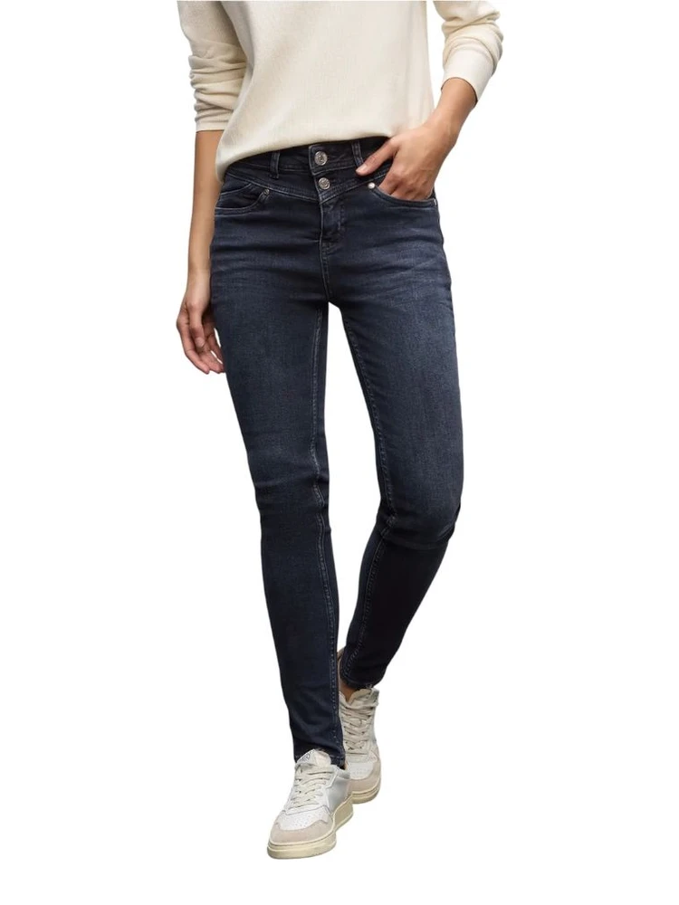 Blue Cotton Skinny Jeans