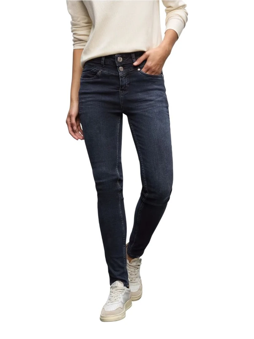 Blue Cotton Skinny Jeans