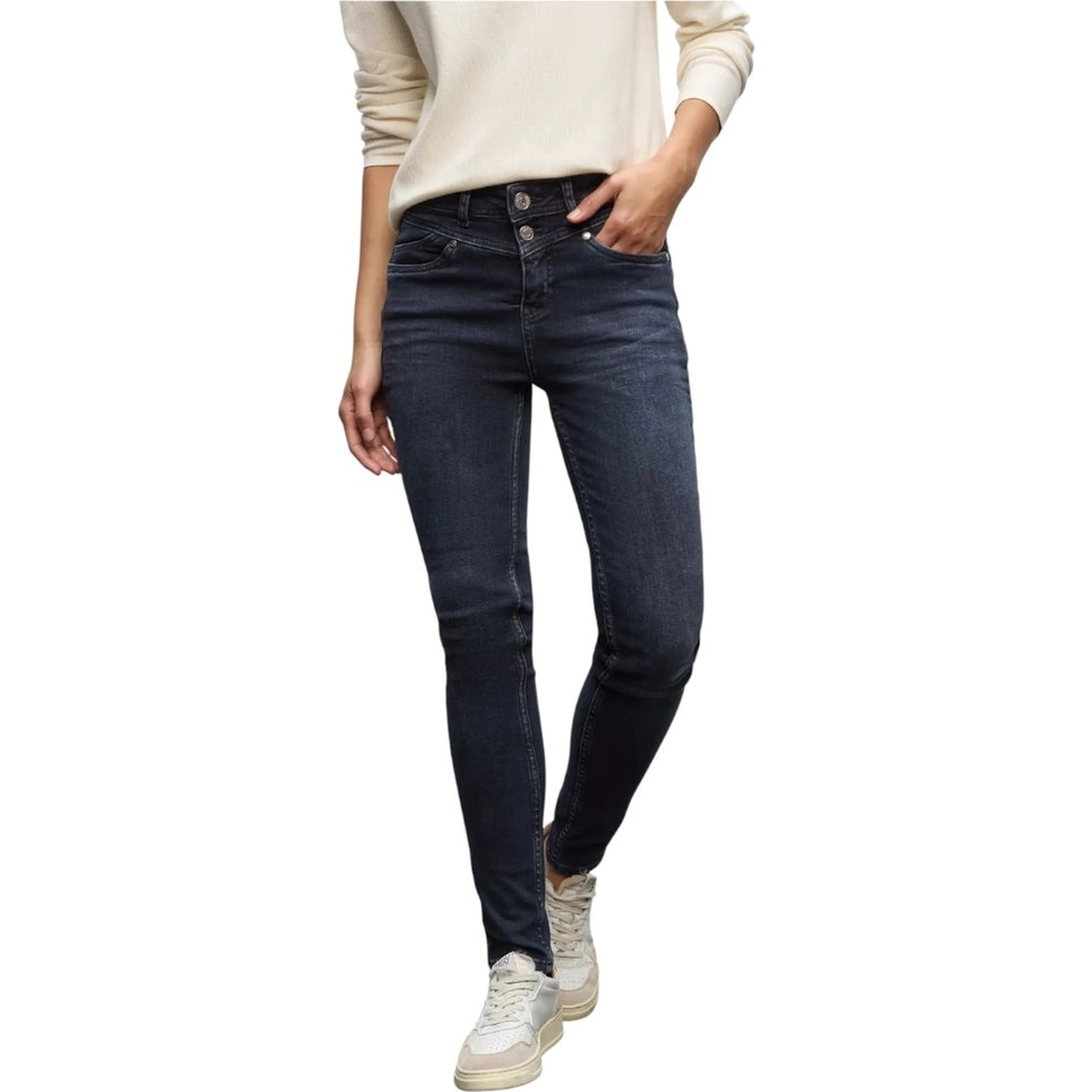 Blue Cotton Skinny Jeans
