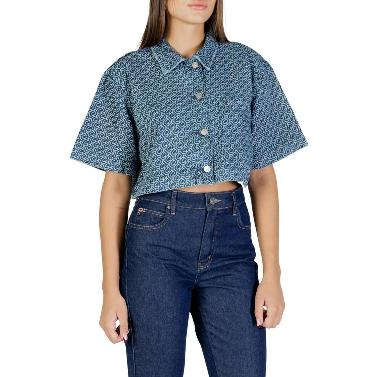 Blue Cotton Shortsleeve Shirt