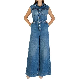 Blue Cotton Jumpsuit