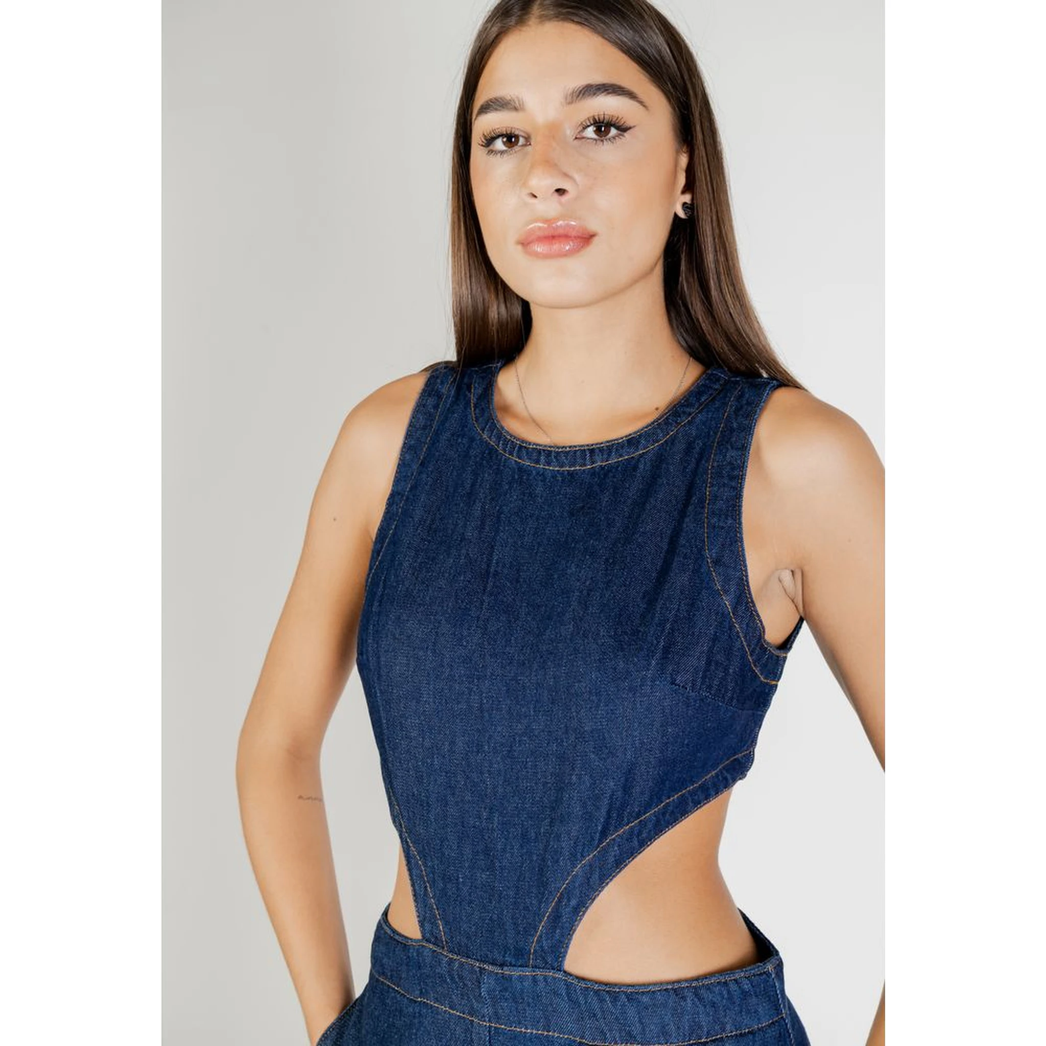 Blue Cotton Jumpsuit