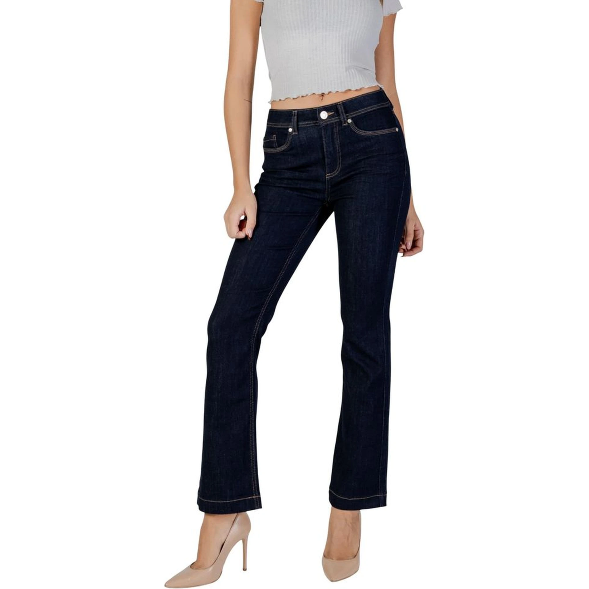 Blue Cotton Skinny Jeans