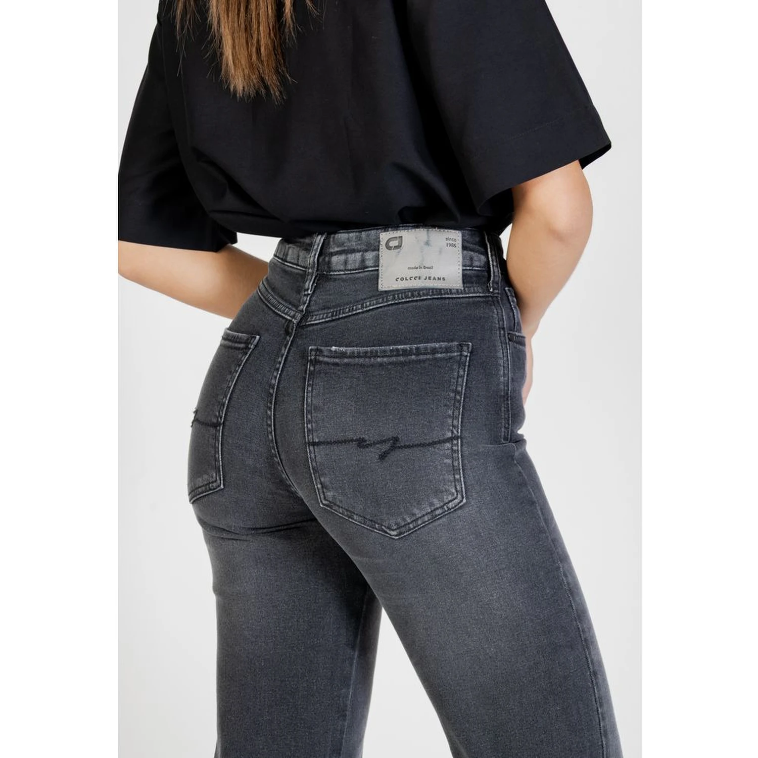 Black Cotton Skinny Jeans