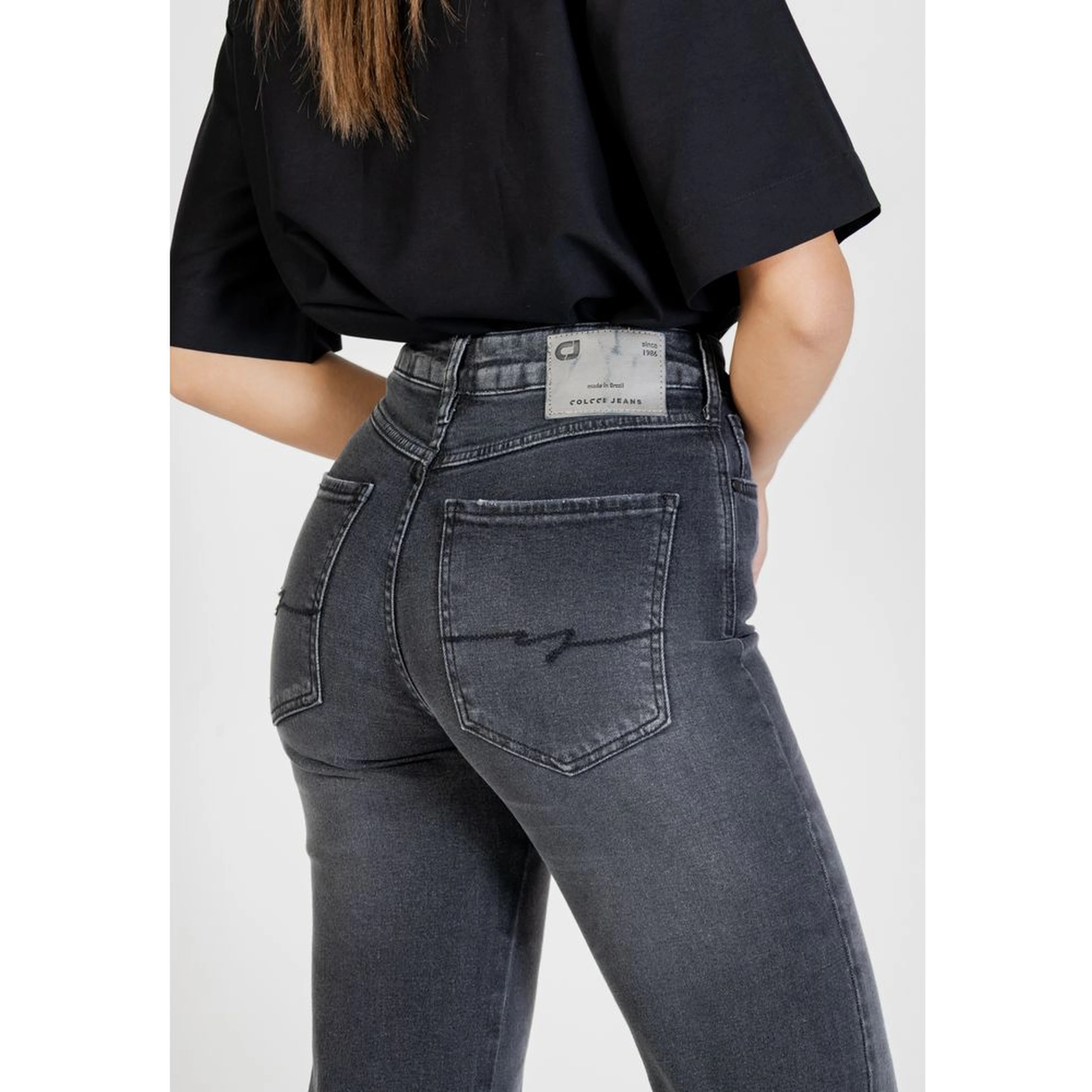 Black Cotton Skinny Jeans